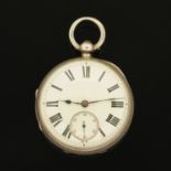 A silver cased fusee English Lever pocket watch, by John Harrison Liverpool,