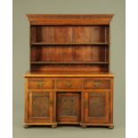 A 19th century oak dresser,