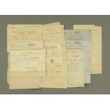 A collection of 20 veterinary bills, circa 1855-1900.