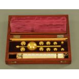 A Sykes Patent hygrometer, in mahogany case with ivory mounted thermometer by Dring & Fage Ltd.