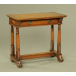 An oak hall table,