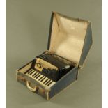 A Selmer Invicta Italian piano accordion Piccolo in case.