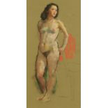 William Armour RSA RSW, a nude pastel. 45 cm x 23 cm, framed, signed.