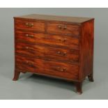 A George III mahogany chest of drawers,