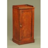 A Victorian mahogany bedside cabinet,