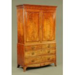 A George III mahogany linen press,