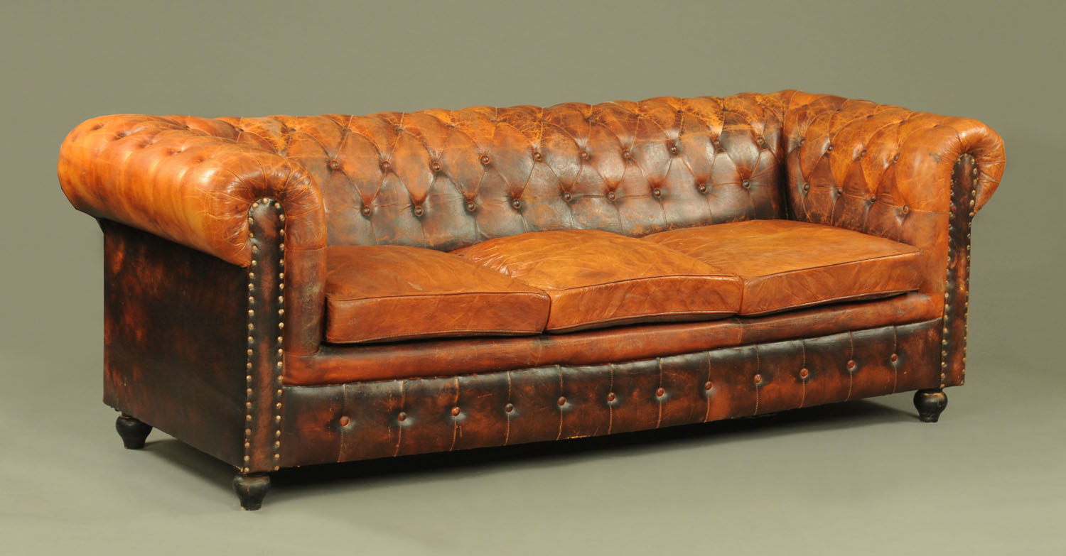 A Chesterfield settee,