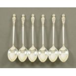 A set of six silver apostle spoons, Sheffield 1919.