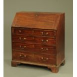 A George III mahogany bureau,