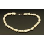 A freshwater pearl necklace.