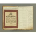 A printed notice of Meetings of Proprietors of Ulverston & Liverpool Steam Vessel 1825,