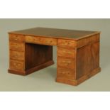 A George III mahogany partners desk,