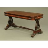 A William IV rosewood library table,