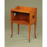 A mahogany bedside cabinet,