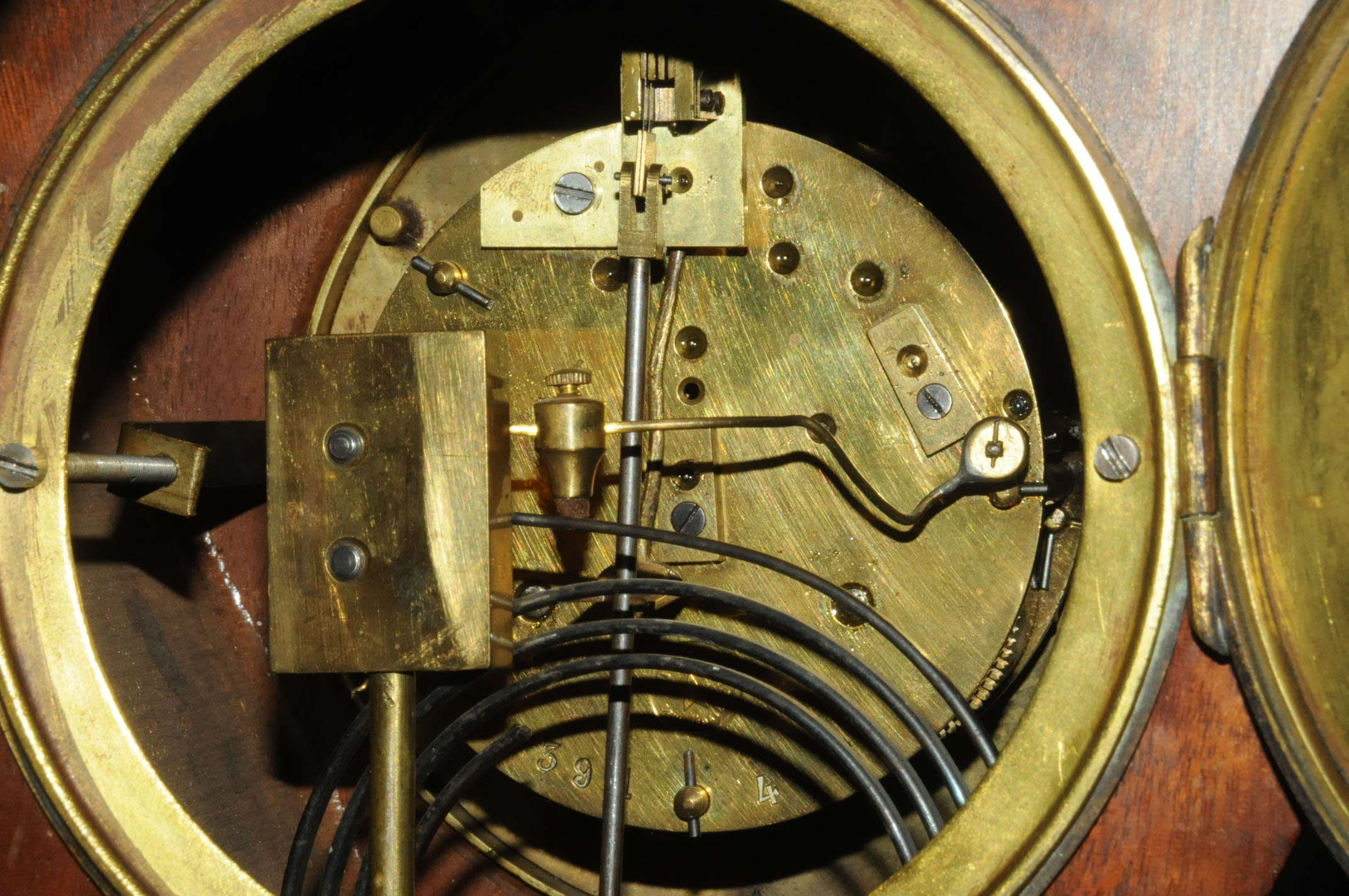 An Edwardian Art Nouveau inspired shaped mantle clock, - Image 5 of 8