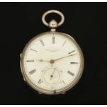 A silver cased fusee English Lever pocket watch by John Forest London,