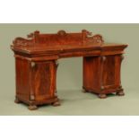 A William IV mahogany pedestal sideboard,