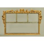 An 18th century giltwood and gesso picture or mirror frame,