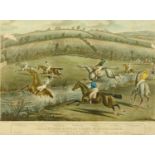 After C. Hunt, 19th century engraving "Cheltenham Annual Grand Steeple Chase" 1841, plate 2.