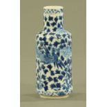 A 19th century Chinese porcelain vase, decorated with dragons and chrysanthemum,