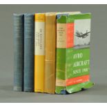 Five aviation books by AJ Jackson, British Civil Aircraft 1919 to 1959 Volumes 1 and 2,