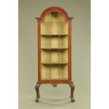 A Queen Anne style mahogany display cabinet,