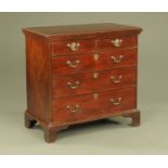 A 19th century mahogany chest of drawers,