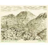 Alfred Wainwright (1907-1991), original pen and ink drawing "Great Gable from Scarth Gap".