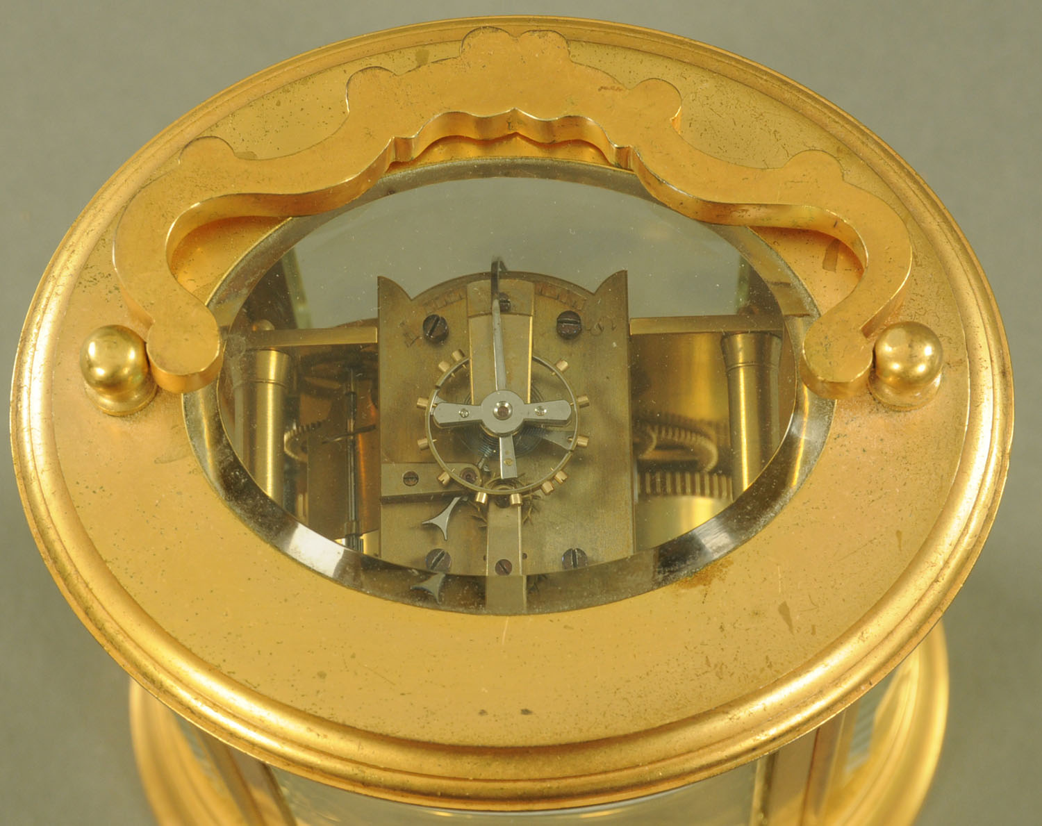 An Edwardian oval brass carriage clock, - Image 5 of 5