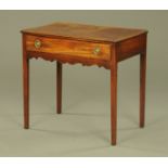 A Georgian mahogany side table,