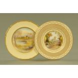 A Spode Copelands China cabinet plate, painted with a rural scene, signed "Benn", diameter 26.