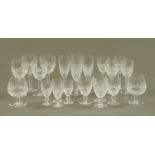 A suite of 22 Waterford crystal glasses, various sizes. Tallest 19 cm (see illustration).