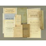 Auction sale particulars of estates, a collection, Garbridge near Appleby 1885,