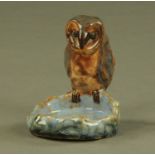 A Royal Doulton owl pin dish. Height 10 cm, diameter 8 cm, impressed mark.