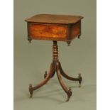 A 19th century mahogany worktable,