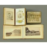 An early 20th century photograph album, containing some images of girl Guides, and postcards,