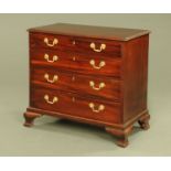 A Georgian mahogany chest of drawers,