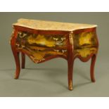 A French style commode chest of drawers,