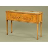 A Sheraton style painted mahogany rectangular planter,