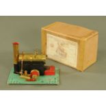 A Bowman stationary steam engine, "A New Power-Plus Bowman Steam Stationary Engine", boxed,