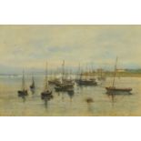 James G Laing (1852-1915), watercolour "On The Solway - Annan". 29.5 cm x 45 cm, framed, signed.