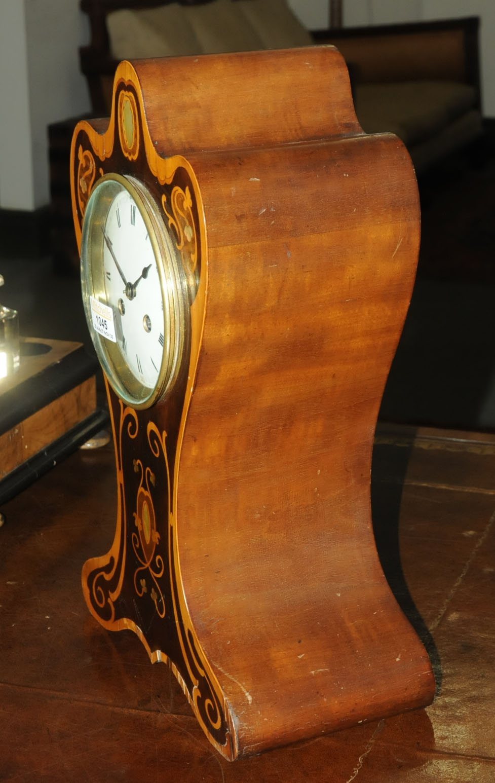 An Edwardian Art Nouveau inspired shaped mantle clock, - Image 2 of 8