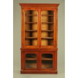 A Victorian mahogany library bookcase,