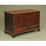 A George III mahogany mule chest,