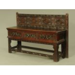 A 17th century and later dresser base,