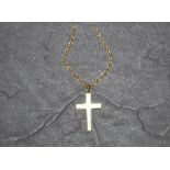 A 9 ct gold crucifix pendant, marked 375