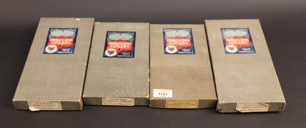 Four boxed John Wigfall & Co. stainless