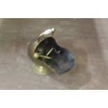 A late Victorian brass coal scuttle, hel
