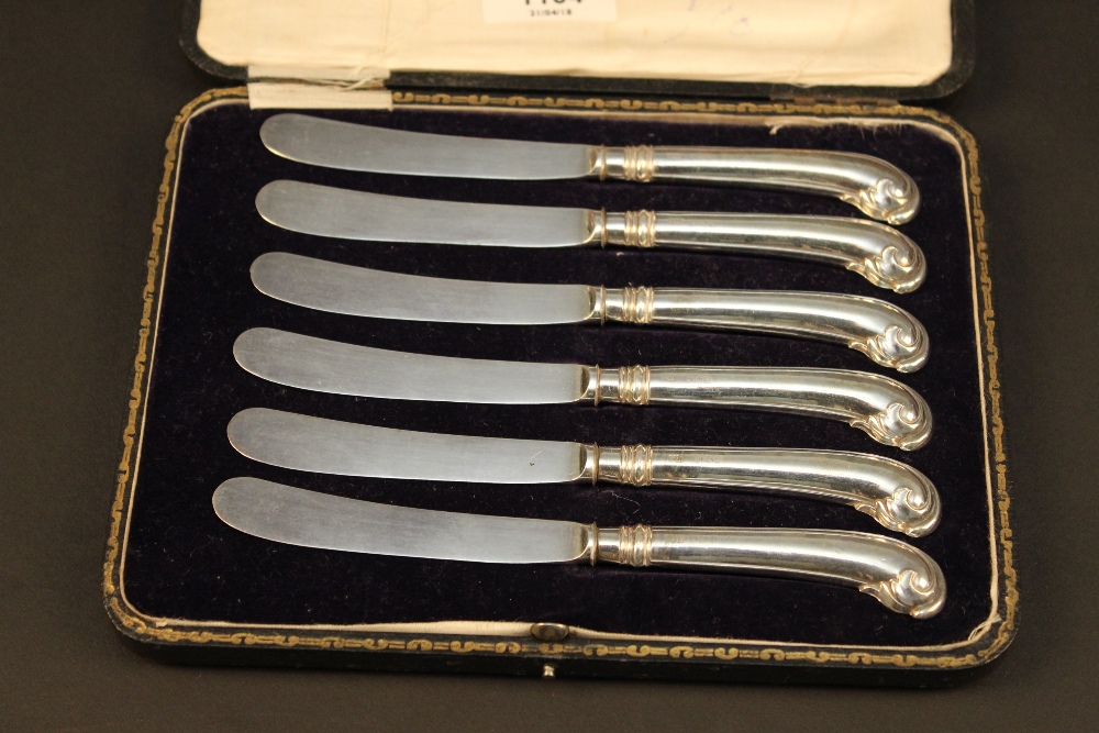 A cased set of six early 20th century si - Image 4 of 6