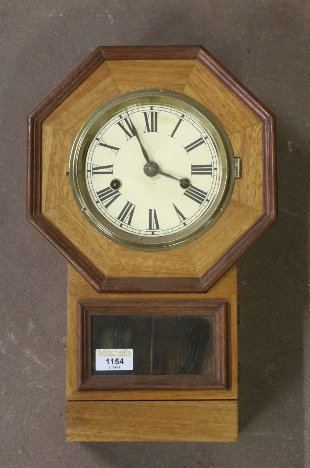 A small mid-century mahogany drop dial w - Image 6 of 6
